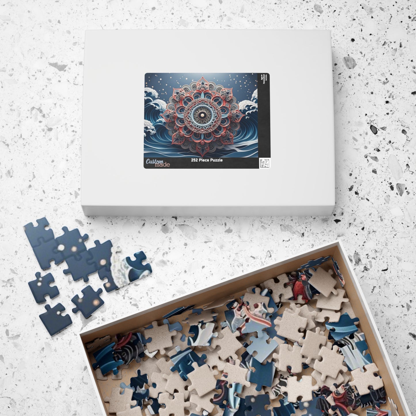 Intricate Mandala Puzzle, Meditation Art Puzzle, Relaxing Activity, Mindfulness Gift, Family Game Night, Home Decor Puzzle