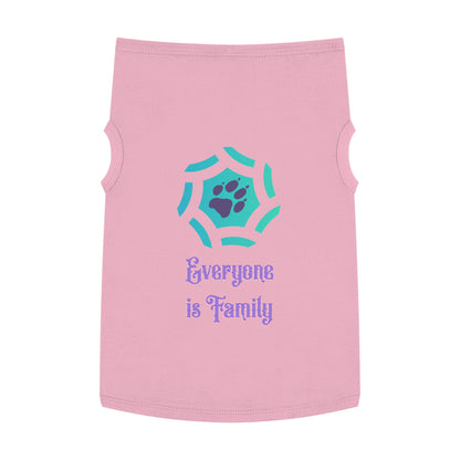 Cute Pet Tank Top - Everyone is Family Design | Dog Shirt, Cat Apparel, Pet Gift, Family Pet Look, Summer Wear