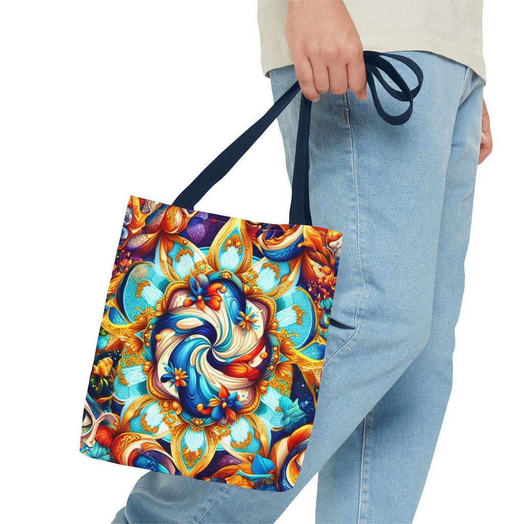 Vibrant Floral Tote Bag – Stylish Reusable Shopping Bag, Boho Beach Tote, Eco-Friendly Gift, Art-Inspired Carry-All