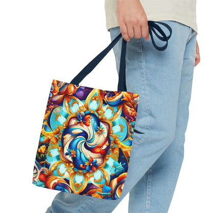 Vibrant Floral Tote Bag – Stylish Reusable Shopping Bag, Boho Beach Tote, Eco-Friendly Gift, Art-Inspired Carry-All