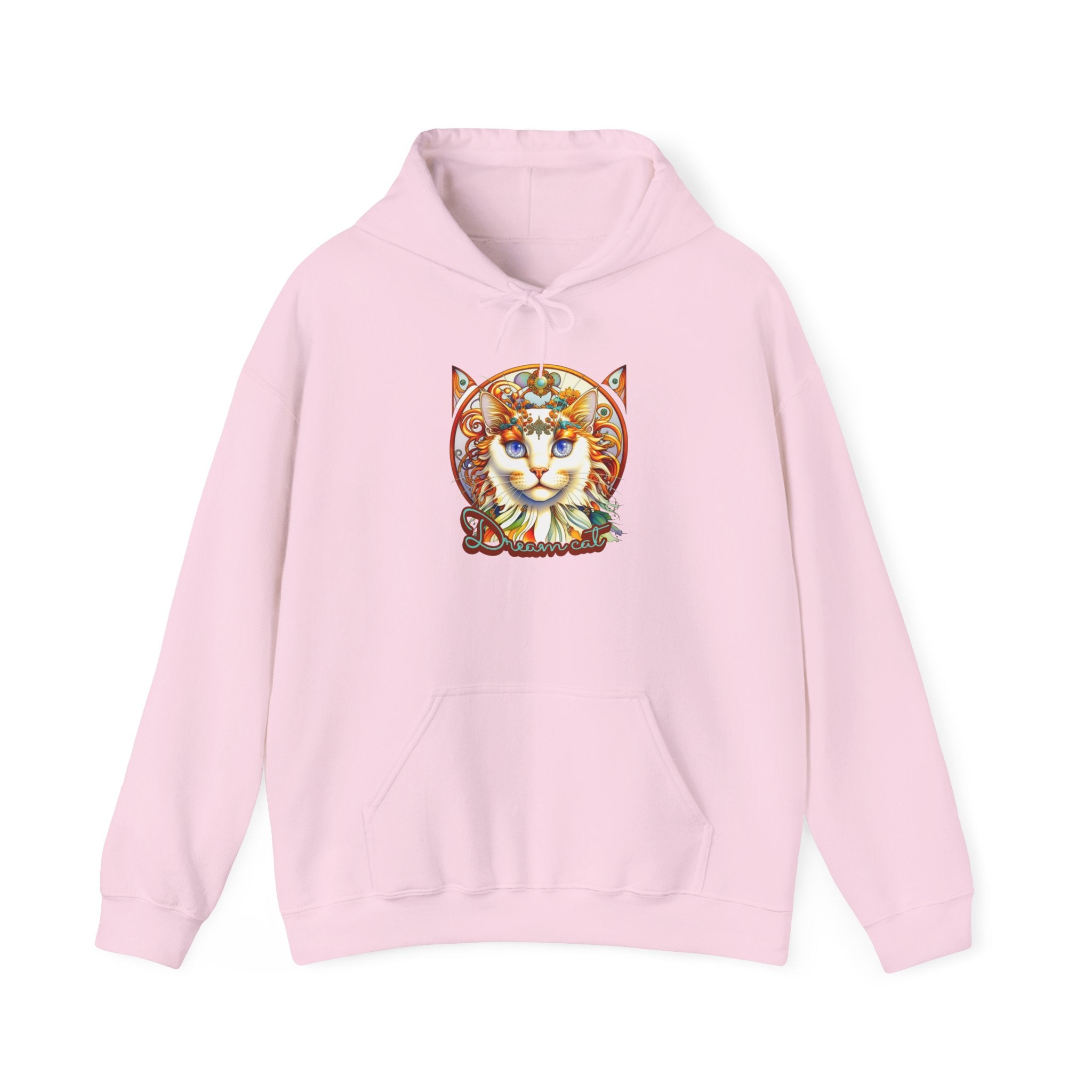 Whimsical Cat Hoodie, Cozy Animal Sweatshirt, Unique Gift for Cat Lovers, Warm Apparel for Any Occasion, Illustrated Cat Design