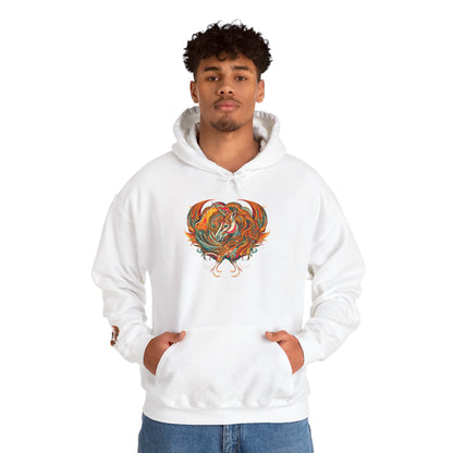 Colorful Heart Design Hooded Sweatshirt, Cozy Sweatshirt, Unisex Pullover, Gift for Him, Gift for Her, Casual Wear, Layering Essentials