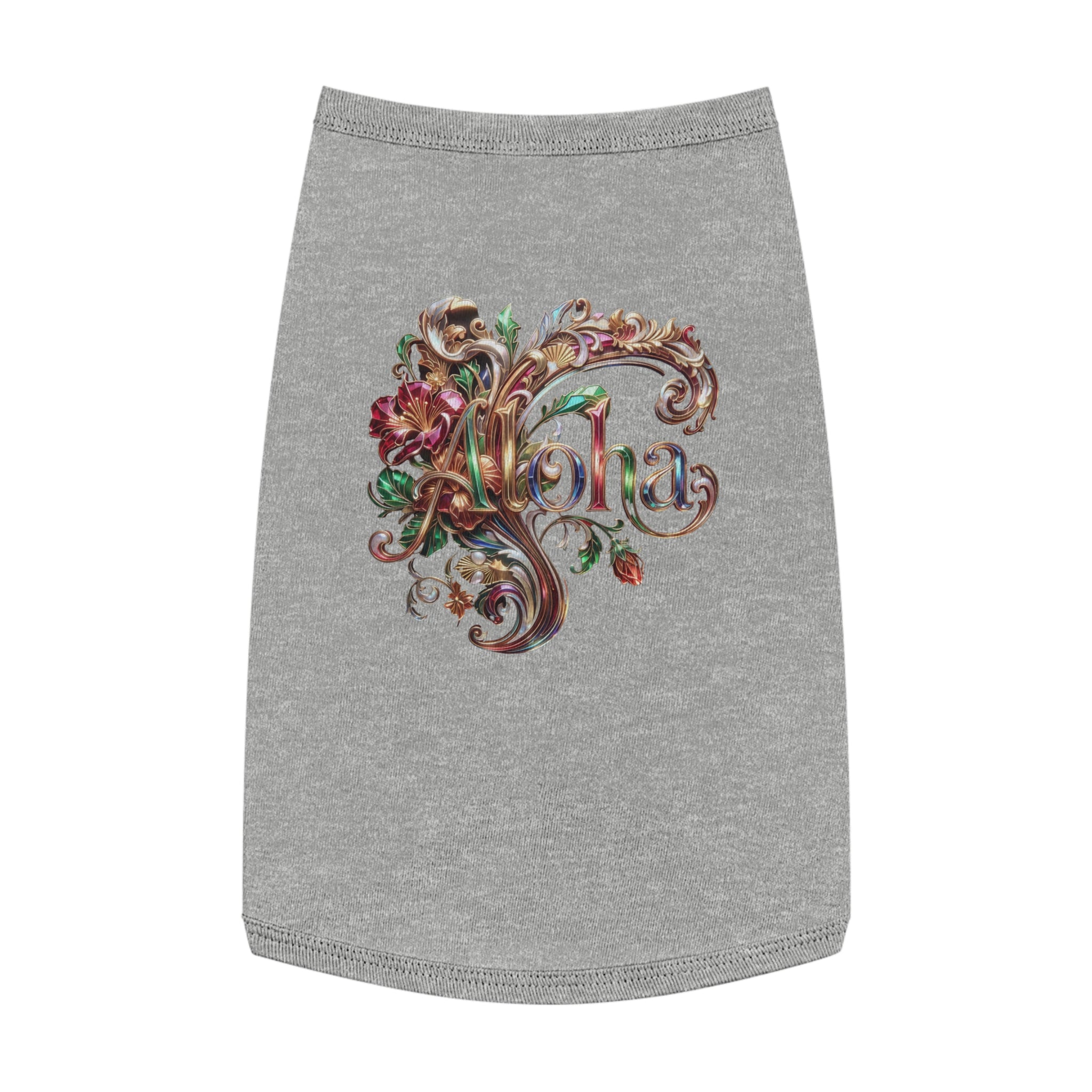 Aloha Floral Pet Tank Top — Tropical Dog Shirt