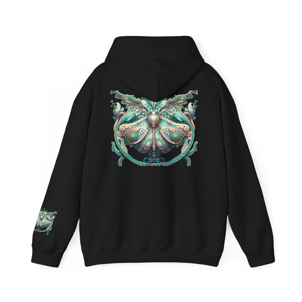 Vibes Collective Hoodie — Decorative Moth Graphic Streetwear