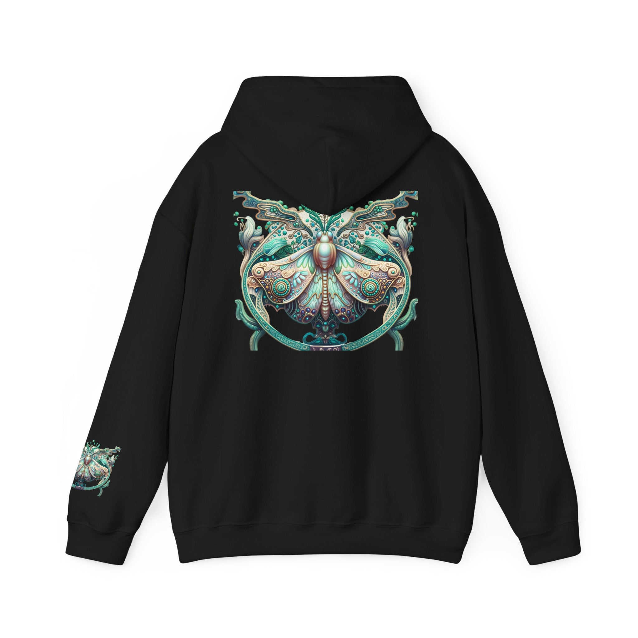 Vibes Collective Hoodie — Decorative Moth Graphic Streetwear