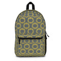 Baroque Gold Pattern Backpack — Vintage Ornate Circle Design