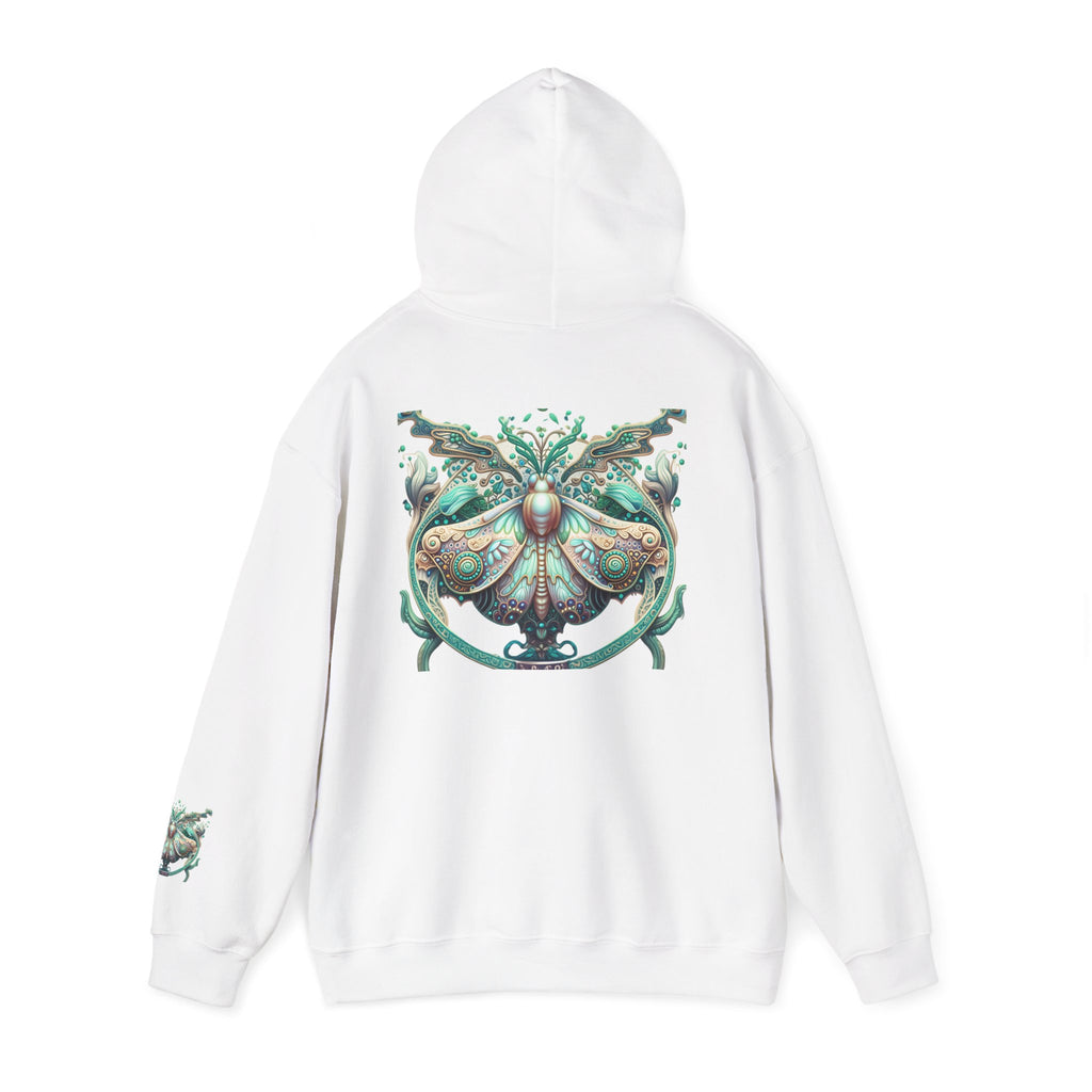 Vibes Collective Hoodie — Decorative Moth Graphic Streetwear