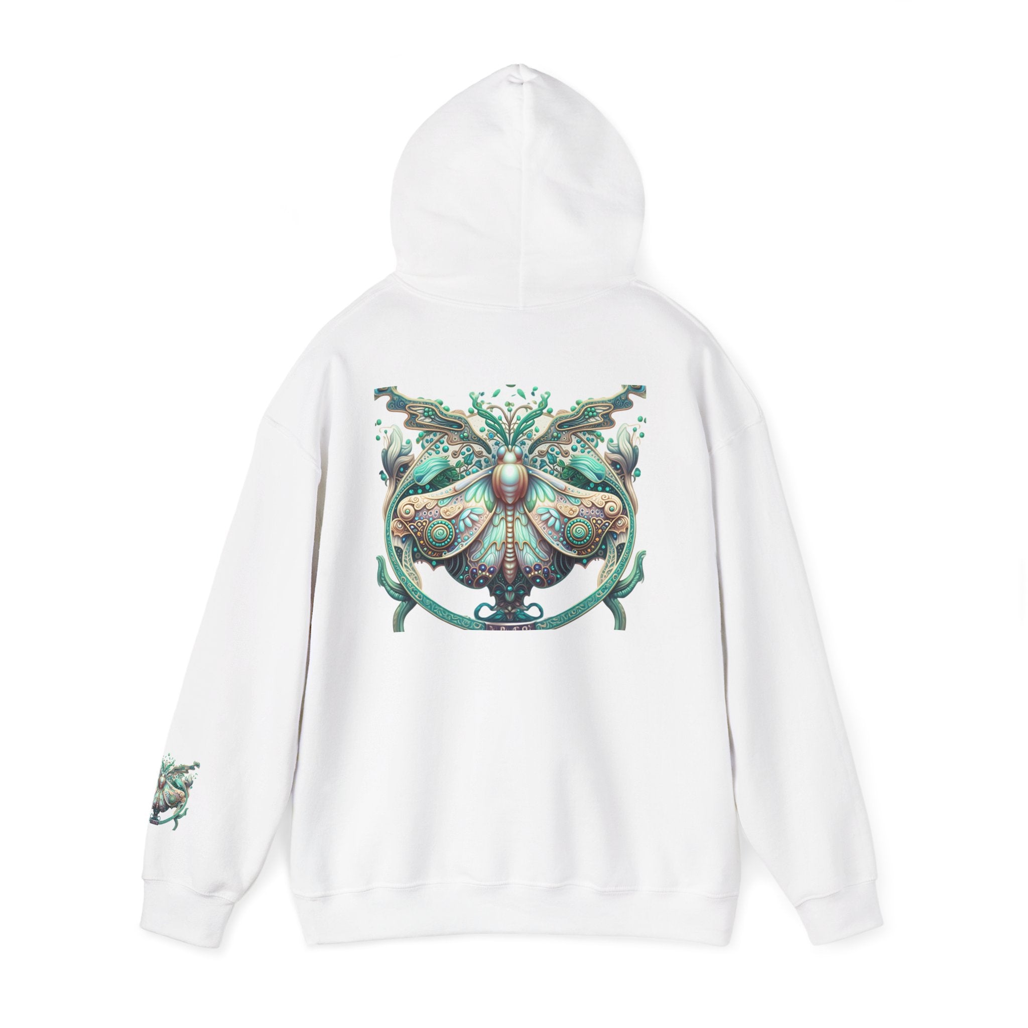 Vibes Collective Hoodie — Decorative Moth Graphic Streetwear