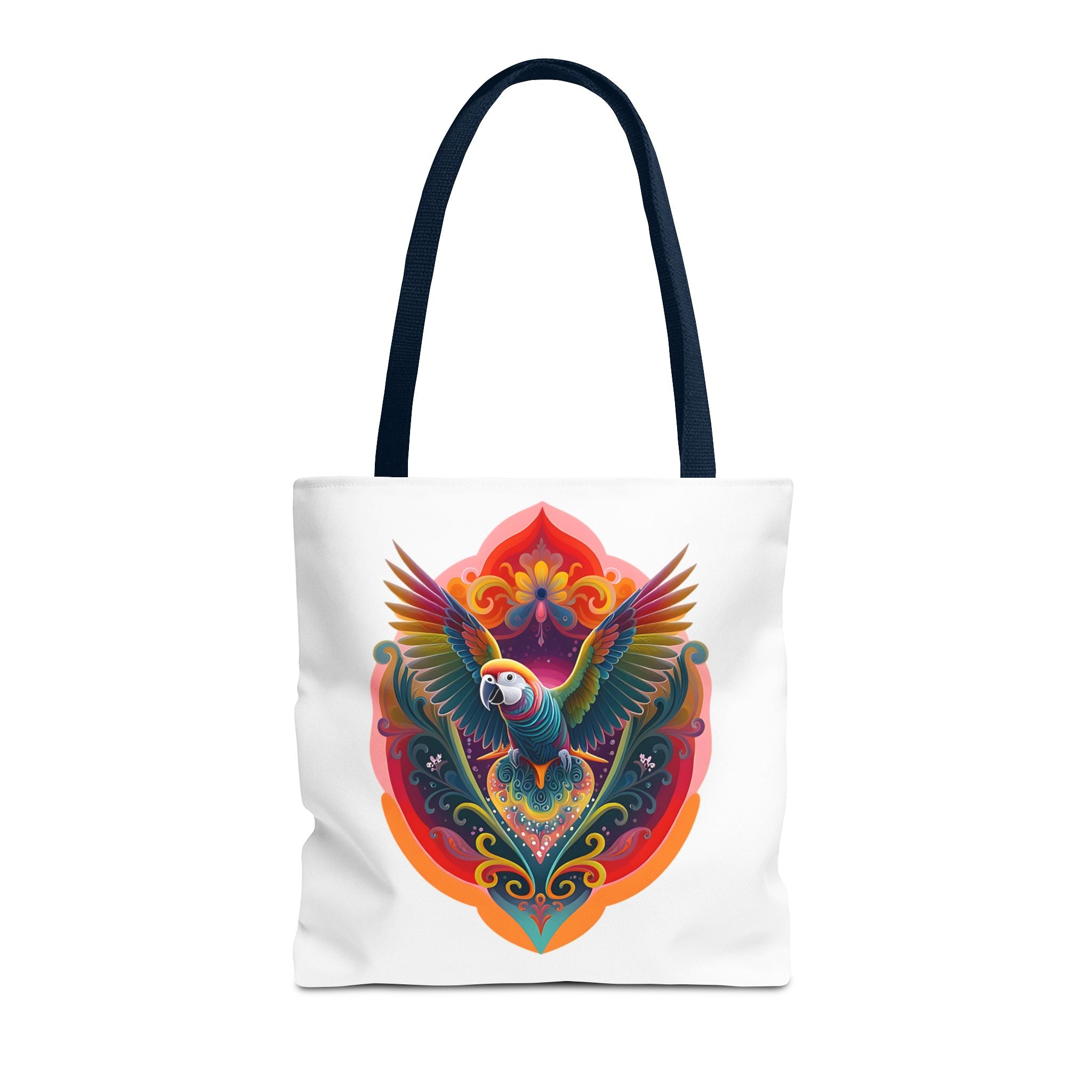 Colorful Parrot Tote Bag, Boho Chic Bag, Sustainable Shopping Tote, Beach Bag, Eco-Friendly Gift, Colorful Art Accessory, AOP Design