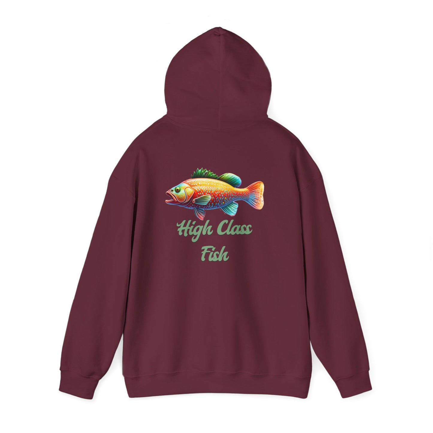 High Class Fish Hoodie - Unisex Heavy Blend Sweatshirt, Cozy Gift for Fishing Enthusiasts, Great for Outdoors, Casual Wear, Birthday Gift