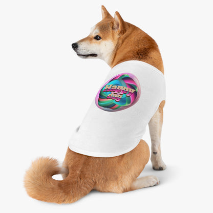 Happy Dog Pet Tank Top, Cute Dog Apparel, Dog Lover Gift, Summer Pet Clothing, Stylish Puppy Shirt