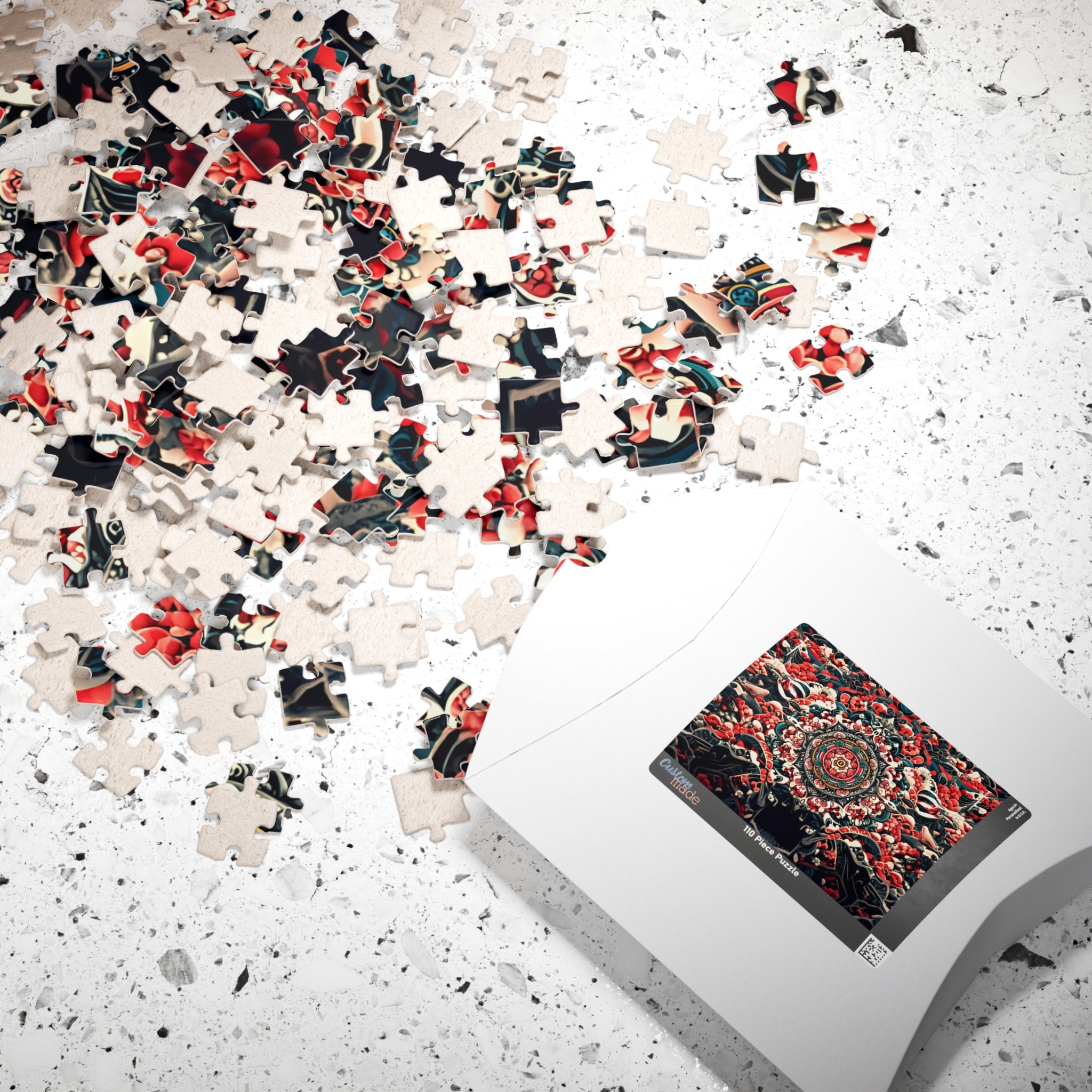 Mandala Puzzle Set - Meditation Gift and Family Game Night Activity