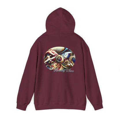 Artistic Unisex Heavy Blend Hoodie - Cozy Graphic Sweatshirt, Ideal for Casual Outfits, Unique Gifts, Streetwear Style, Comfortable Layering