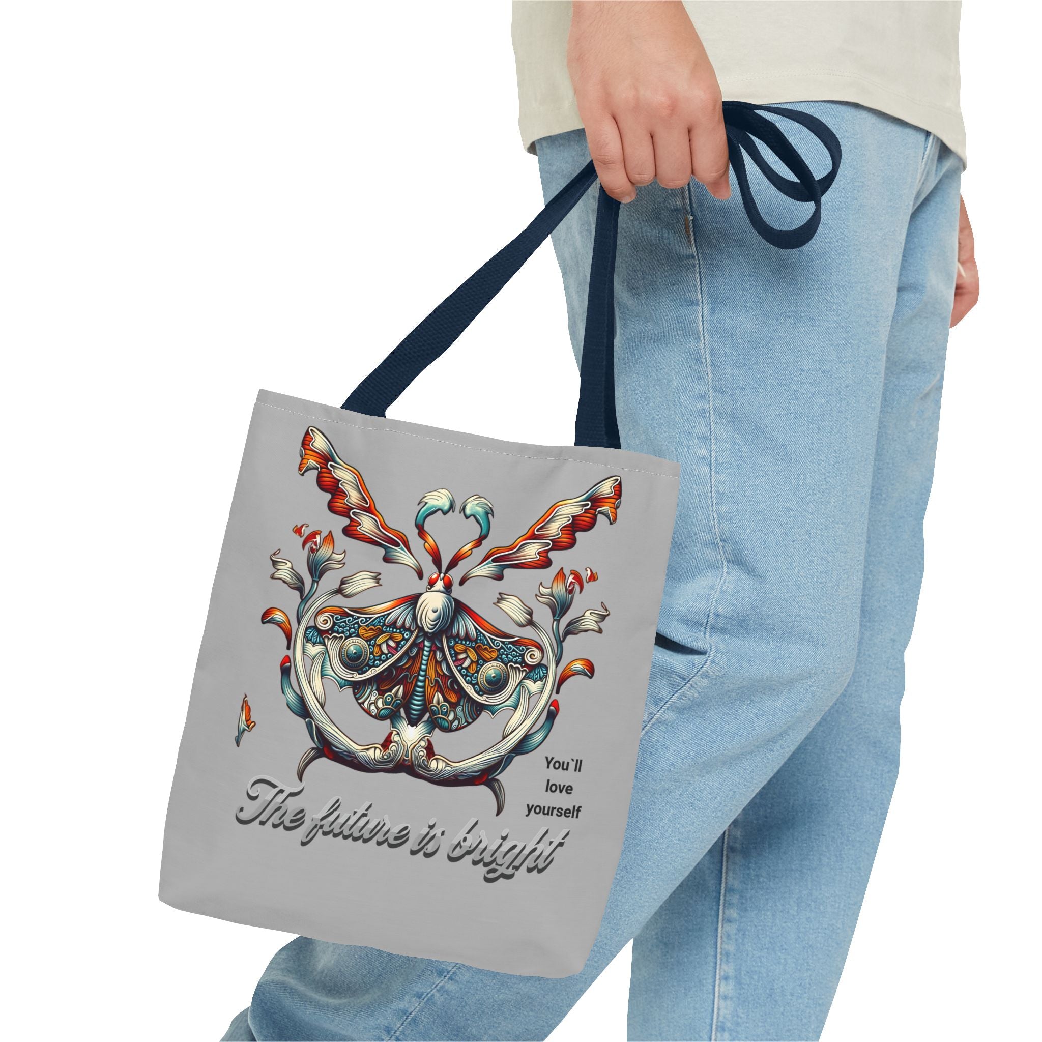 Tote Bag — 'The Future Is Bright' Decorative Butterfly Tote
