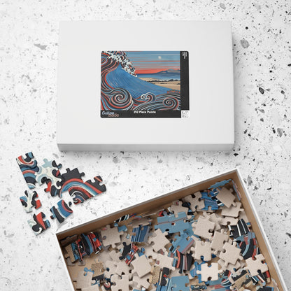 Artistic Wave Puzzle - Ocean Scene, Relaxing Gift, Family Activity, Home Decor, 110-1014 Piece Options