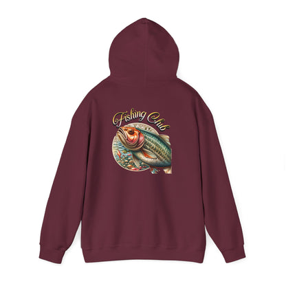 Fishing Club Hoodie, Unisex Heavy Blend Sweatshirt, Cool Fishing Gear, Outdoor Gift for Anglers, Casual Fishing Apparel