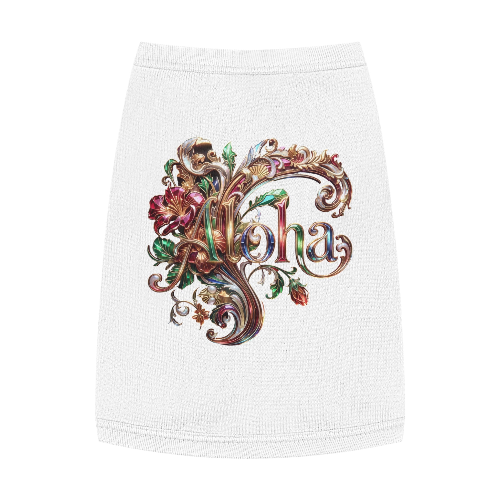 Aloha Floral Pet Tank Top — Tropical Dog Shirt