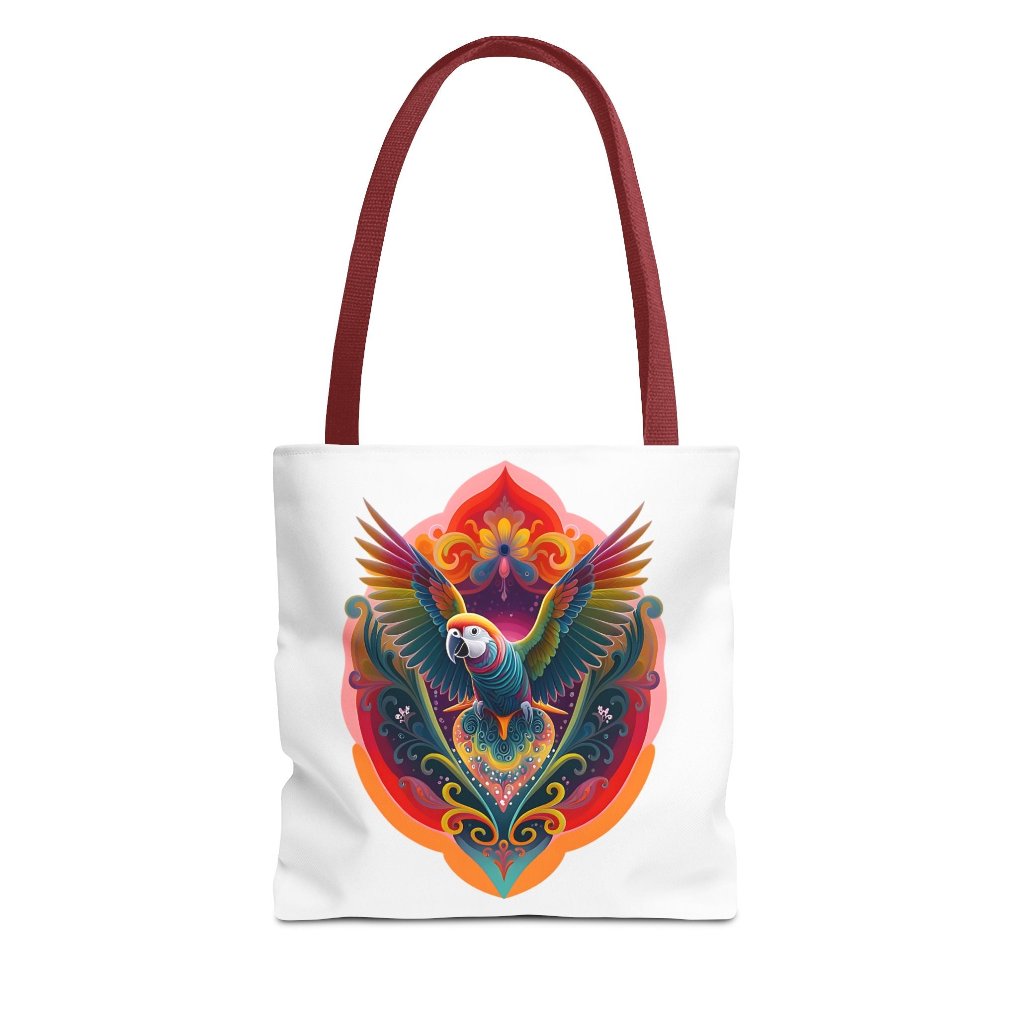 Colorful Parrot Tote Bag, Boho Chic Bag, Sustainable Shopping Tote, Beach Bag, Eco-Friendly Gift, Colorful Art Accessory, AOP Design