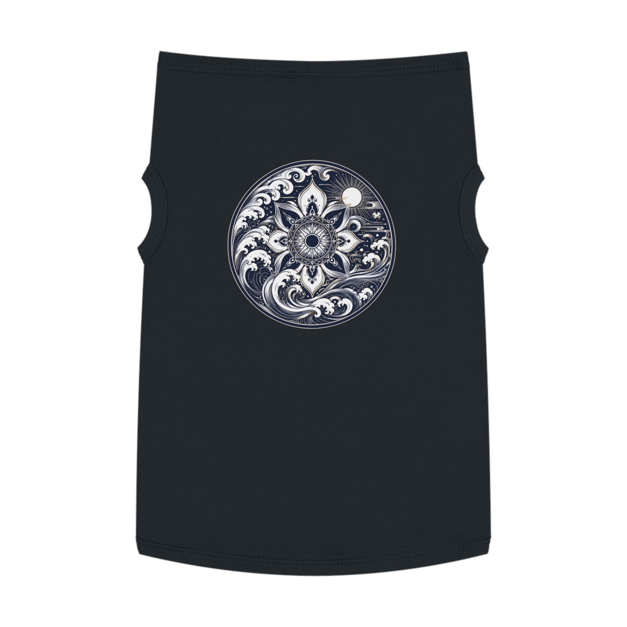 Mandala Wave Pet Tank Top — Nautical Moon Dog Shirt