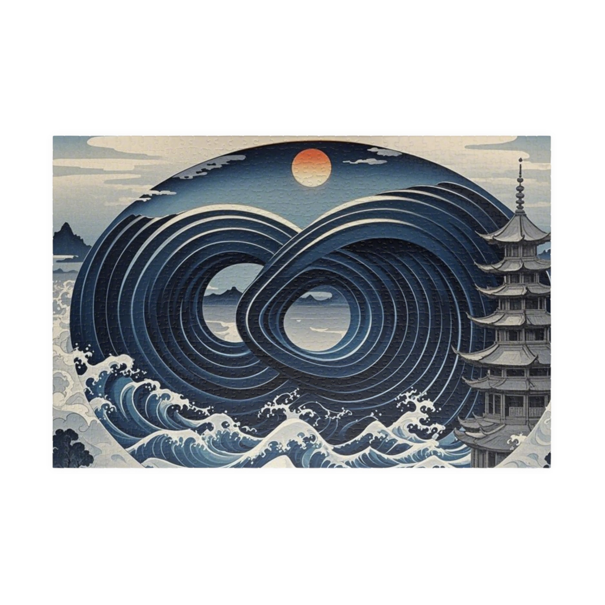 Puzzle - Japanese Wave Motif