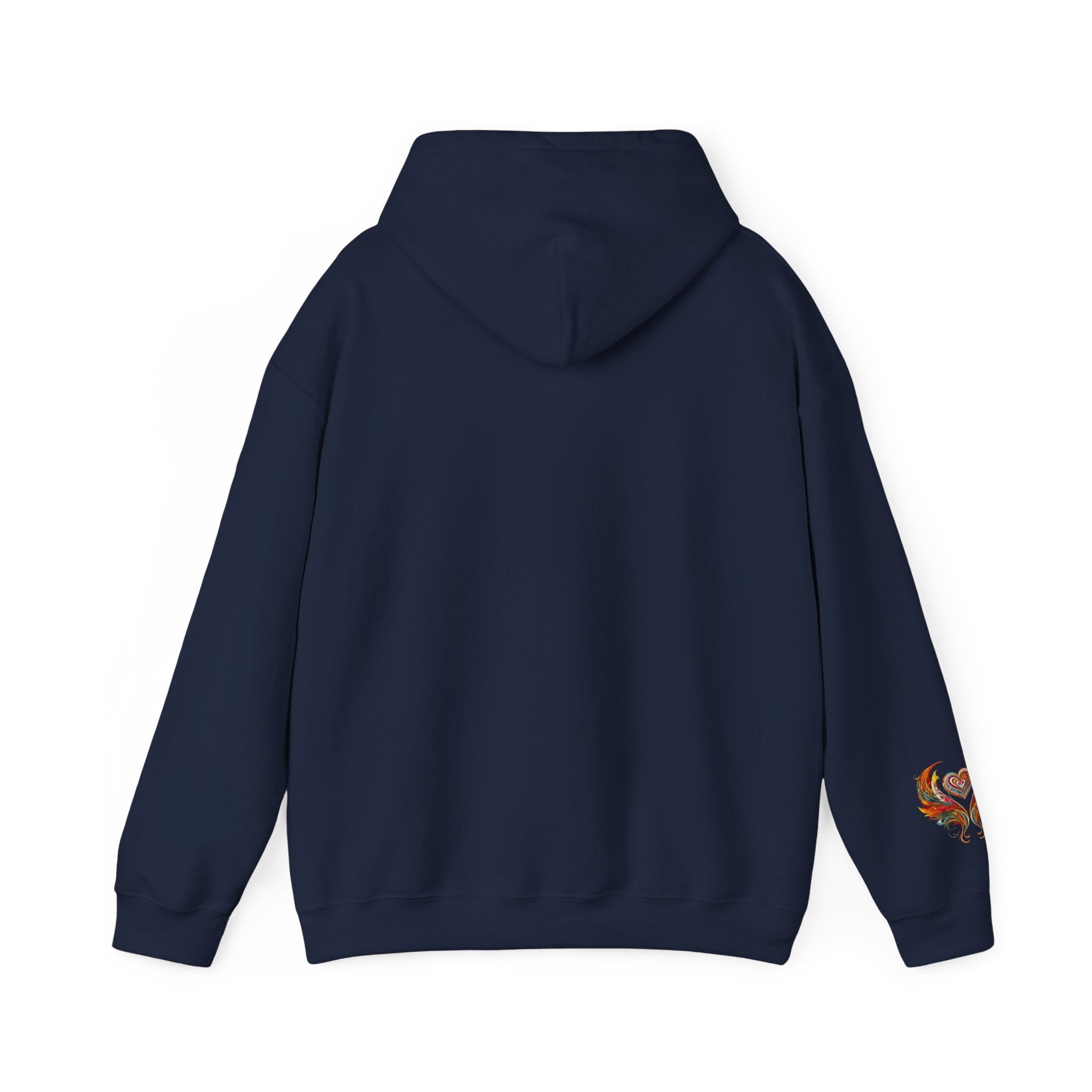Colorful Heart Design Hooded Sweatshirt, Cozy Sweatshirt, Unisex Pullover, Gift for Him, Gift for Her, Casual Wear, Layering Essentials