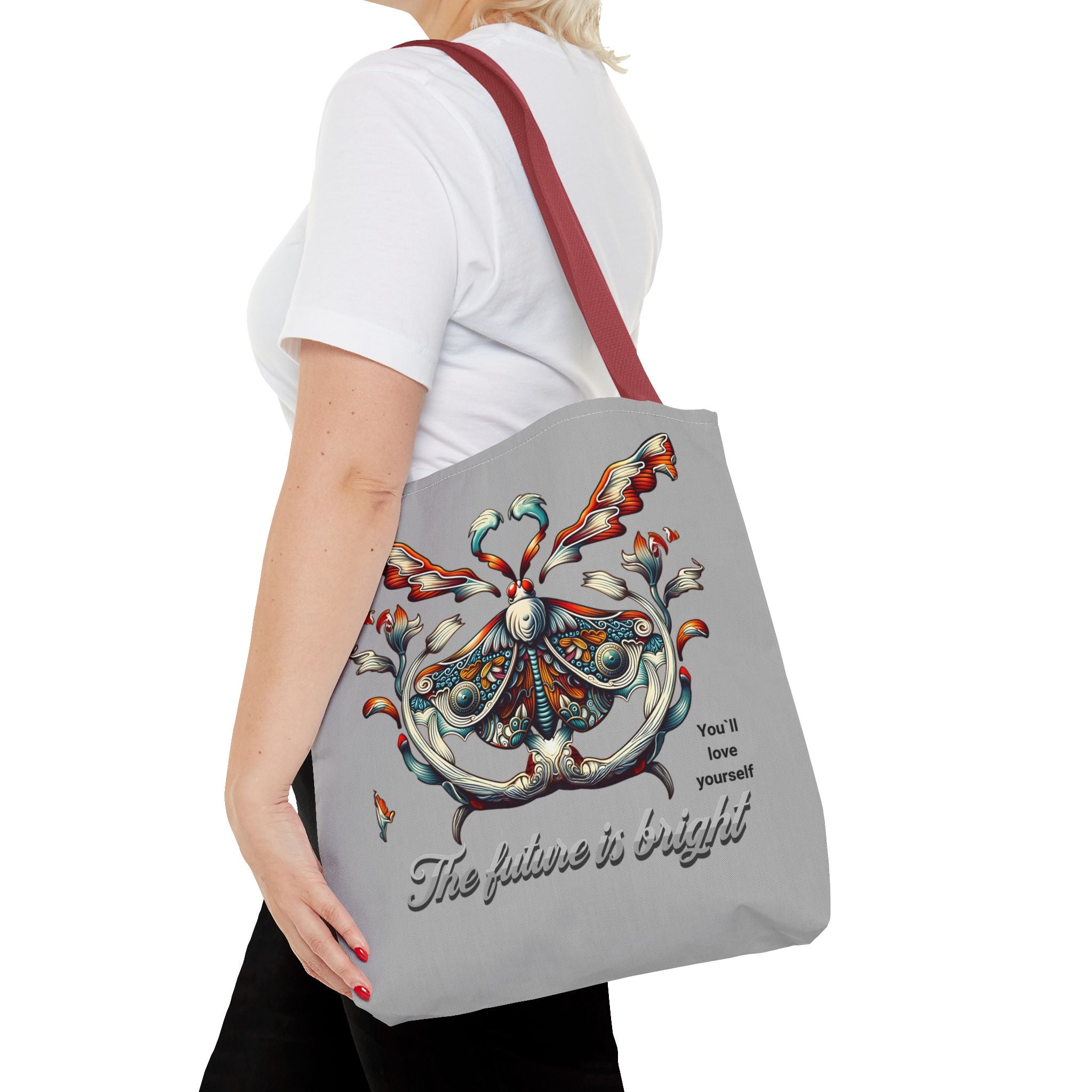 Tote Bag — 'The Future Is Bright' Decorative Butterfly Tote