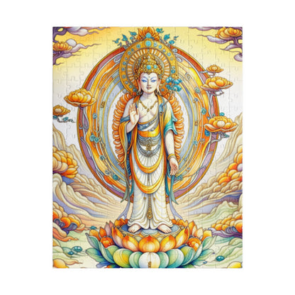 Serene Bodhisattva Puzzle - Meditation Decor, Mindfulness Gift, Buddhist Art, Relaxation Activity, Family Game