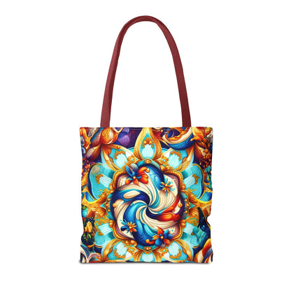 Vibrant Floral Tote Bag – Stylish Reusable Shopping Bag, Boho Beach Tote, Eco-Friendly Gift, Art-Inspired Carry-All