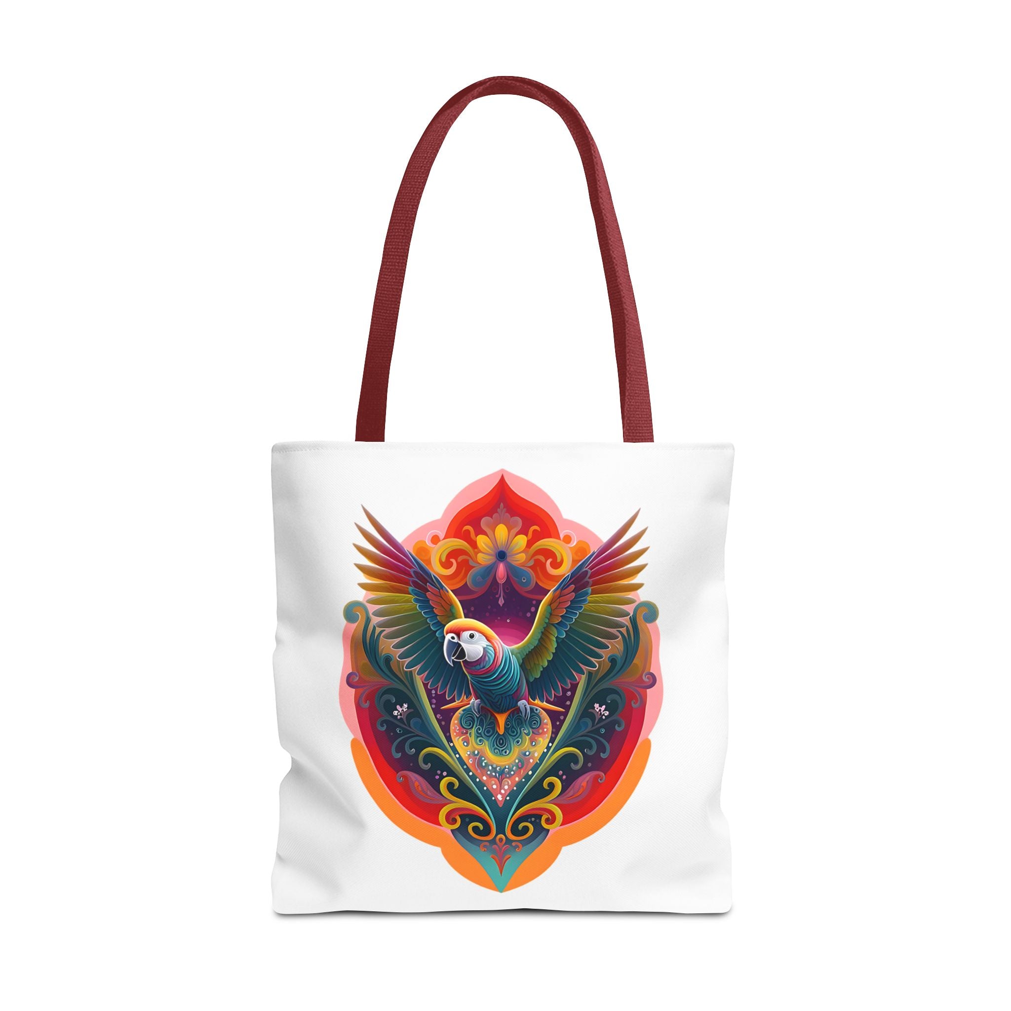 Colorful Parrot Tote Bag, Boho Chic Bag, Sustainable Shopping Tote, Beach Bag, Eco-Friendly Gift, Colorful Art Accessory, AOP Design