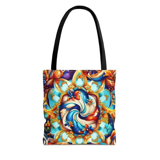 Vibrant Floral Tote Bag – Stylish Reusable Shopping Bag, Boho Beach Tote, Eco-Friendly Gift, Art-Inspired Carry-All