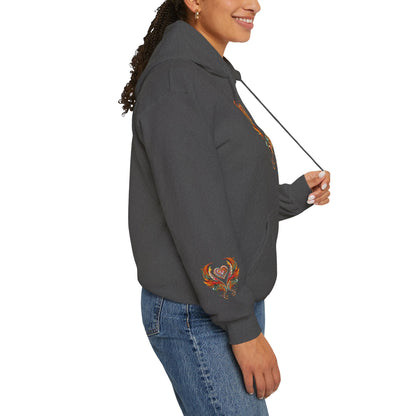 Colorful Heart Design Hooded Sweatshirt, Cozy Sweatshirt, Unisex Pullover, Gift for Him, Gift for Her, Casual Wear, Layering Essentials