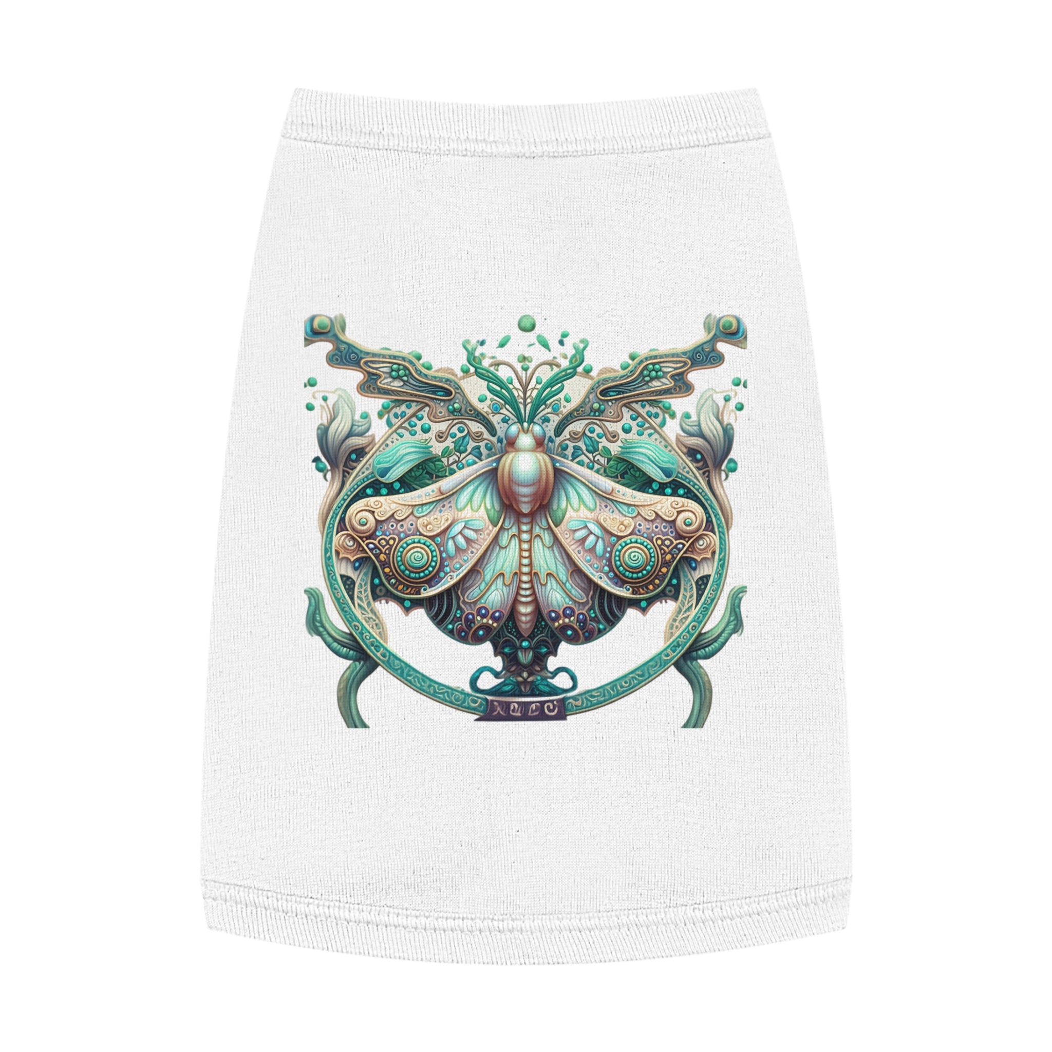 Moth Mandala Pet Tank Top — Ornamental Boho Bug Dog Shirt