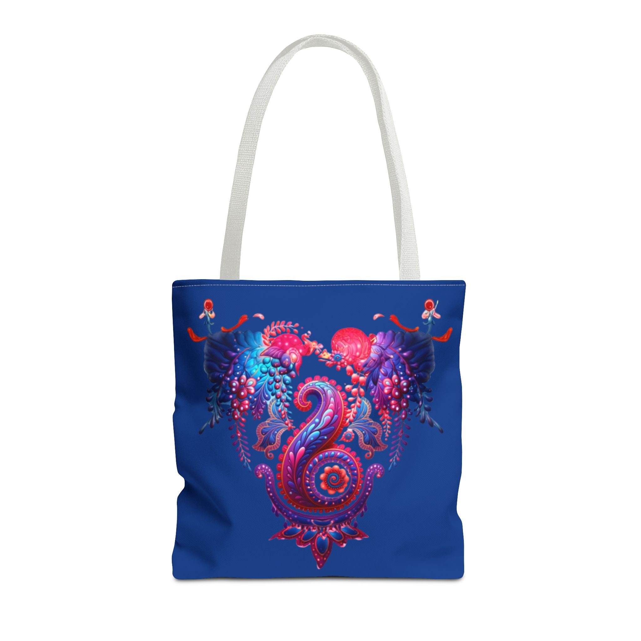 Vibrant Heart Sea Life Tote Bag | Eco-Friendly Shopping Bag, Beach Tote, Gift for Ocean Lovers, Colorful Canvas Purse, Summer Accessory