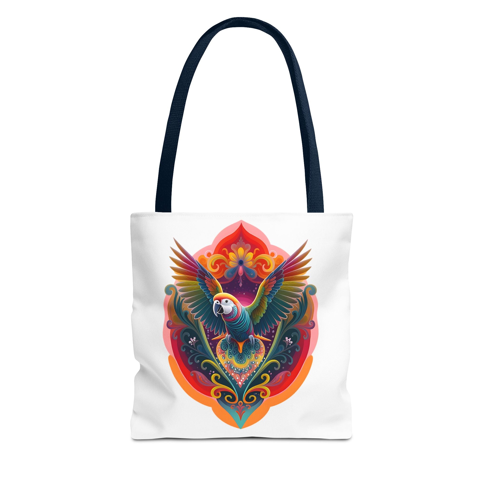 Colorful Parrot Tote Bag, Boho Chic Bag, Sustainable Shopping Tote, Beach Bag, Eco-Friendly Gift, Colorful Art Accessory, AOP Design