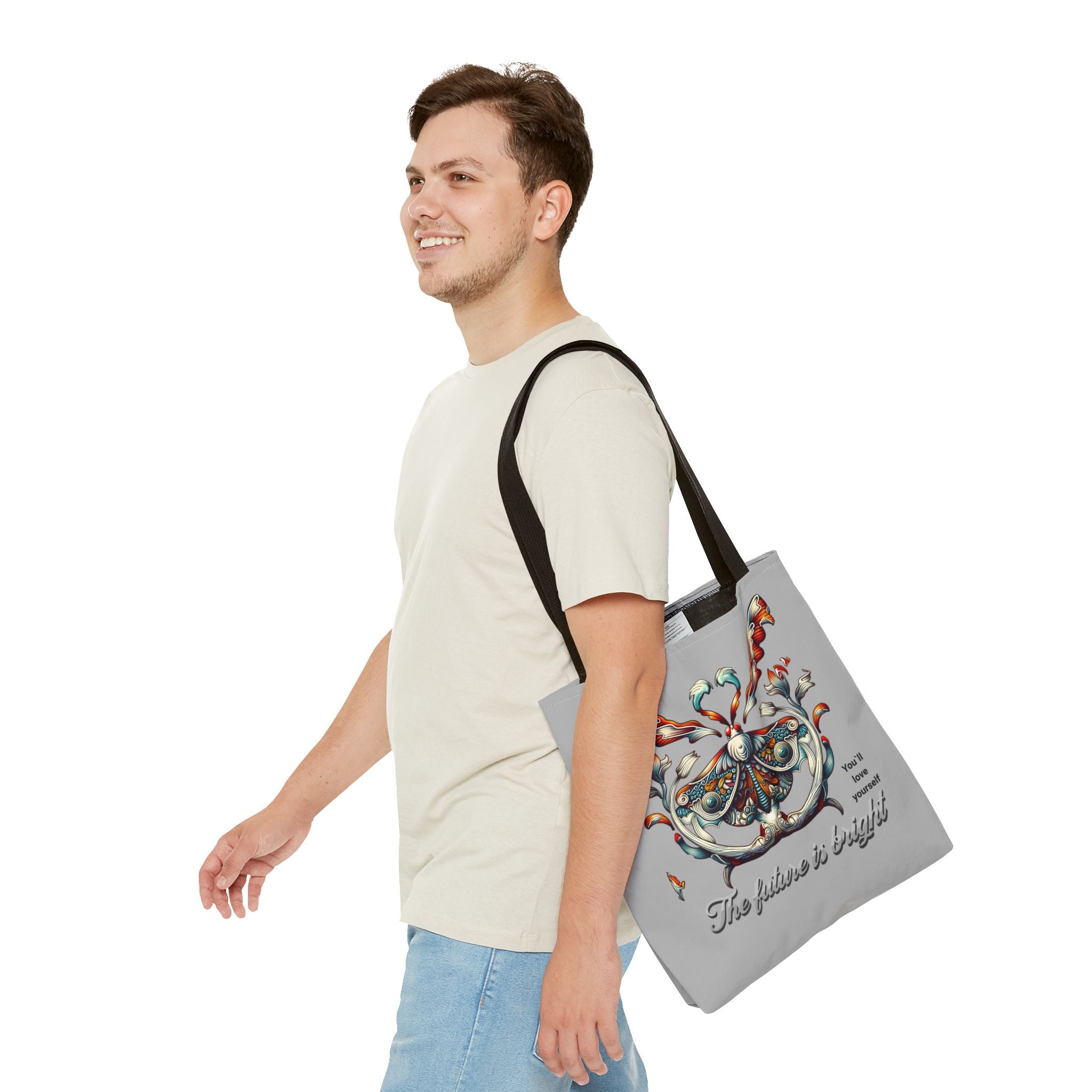 Tote Bag — 'The Future Is Bright' Decorative Butterfly Tote