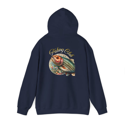 Fishing Club Hoodie, Unisex Heavy Blend Sweatshirt, Cool Fishing Gear, Outdoor Gift for Anglers, Casual Fishing Apparel