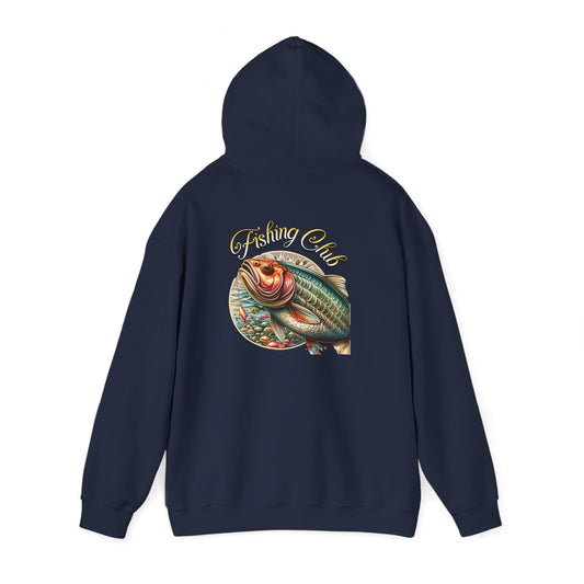 Fishing Club Hoodie, Unisex Heavy Blend Sweatshirt, Cool Fishing Gear, Outdoor Gift for Anglers, Casual Fishing Apparel