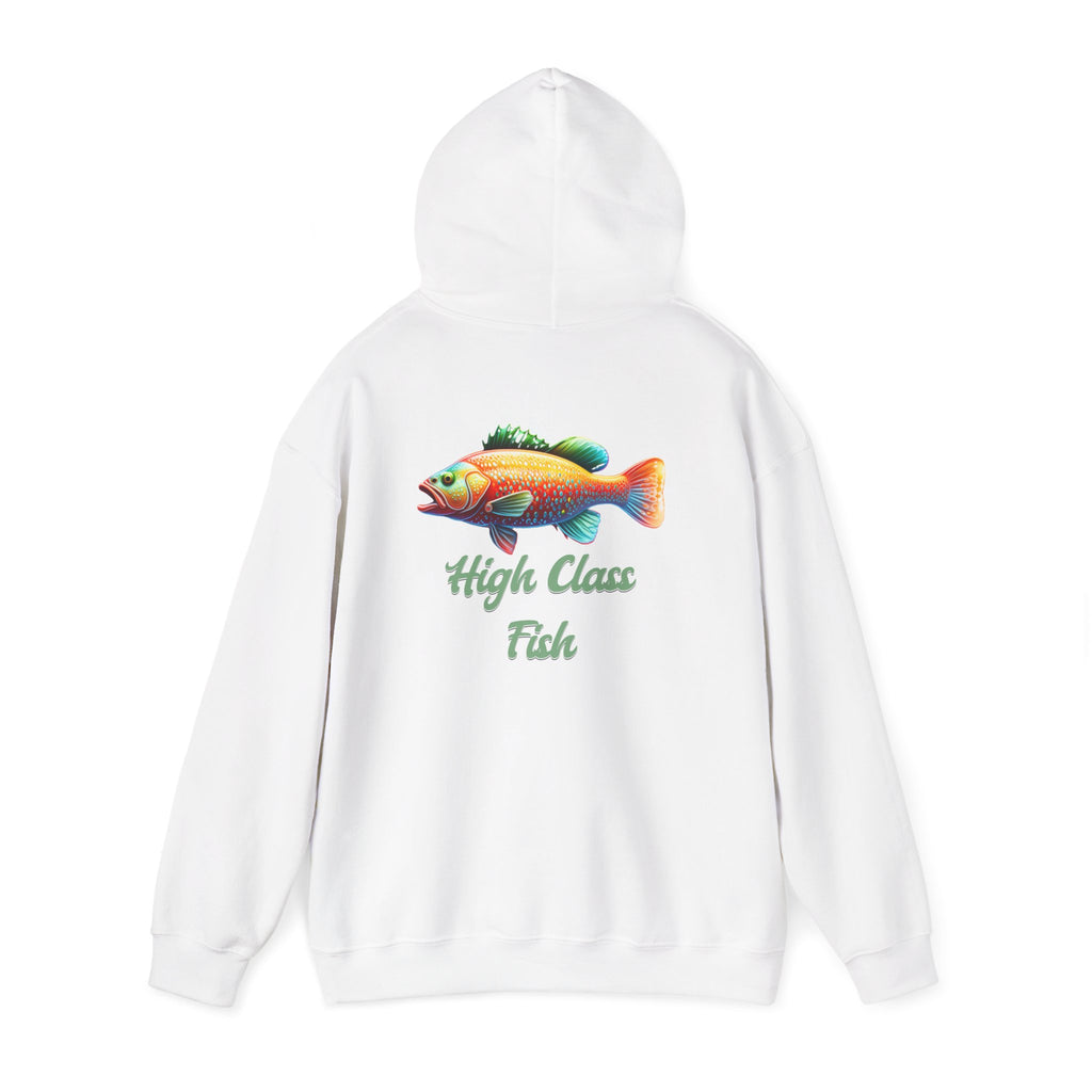 High Class Fish Hoodie - Unisex Heavy Blend Sweatshirt, Cozy Gift for Fishing Enthusiasts, Great for Outdoors, Casual Wear, Birthday Gift