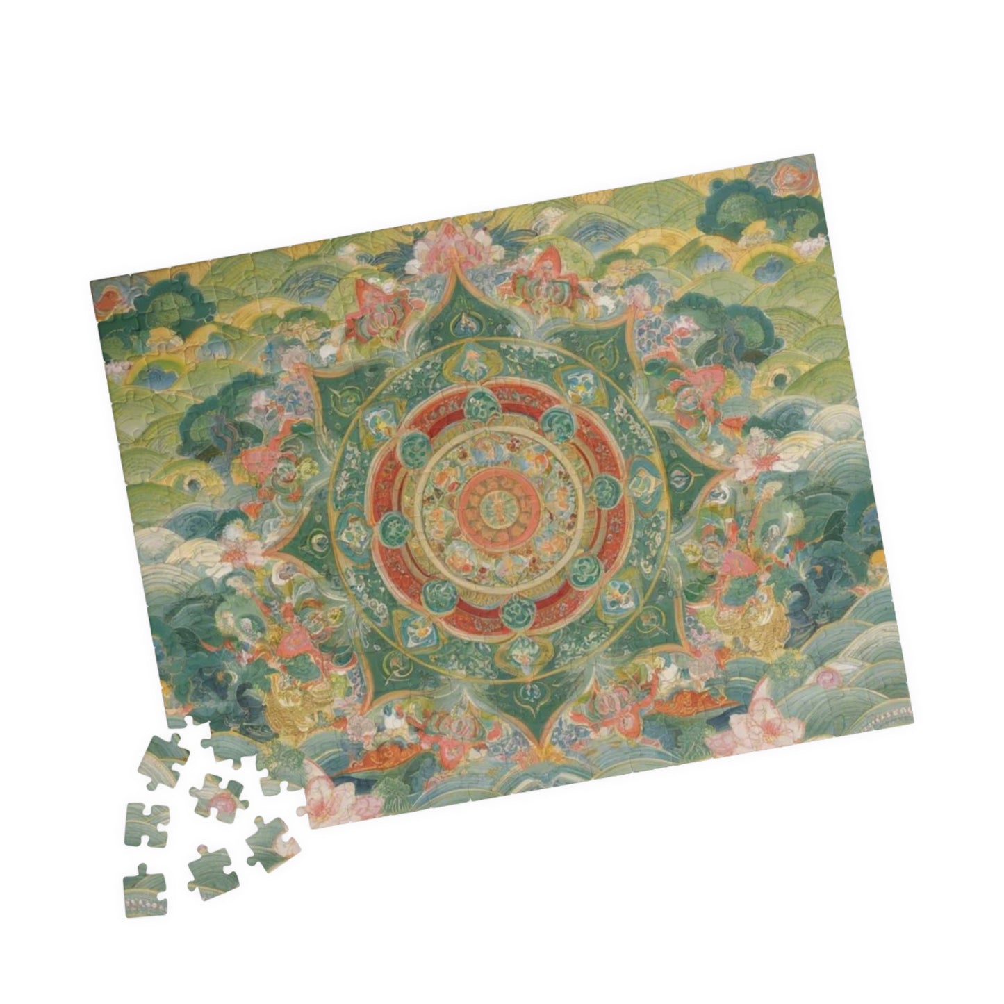 Serene Mandala Puzzle - 110, 252, 520, 1014-piece, Meditation Gift, Mindfulness Activity, Unique Home Decor, Family Game Night