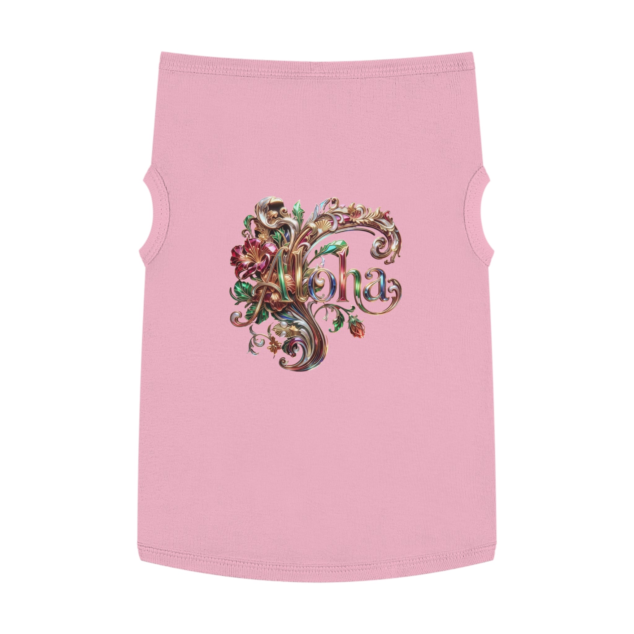 Aloha Floral Pet Tank Top — Tropical Dog Shirt