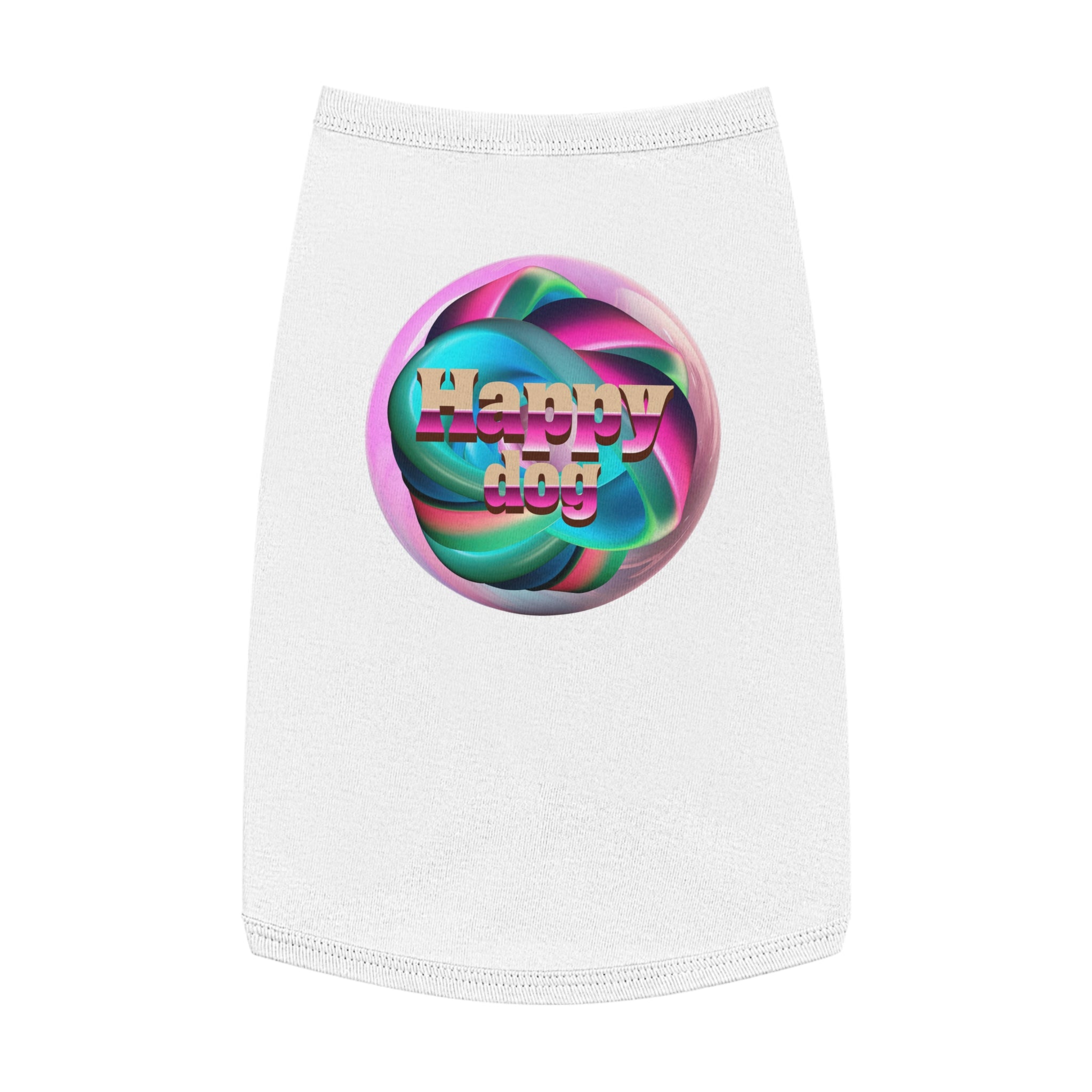Happy Dog Pet Tank Top, Cute Dog Apparel, Dog Lover Gift, Summer Pet Clothing, Stylish Puppy Shirt