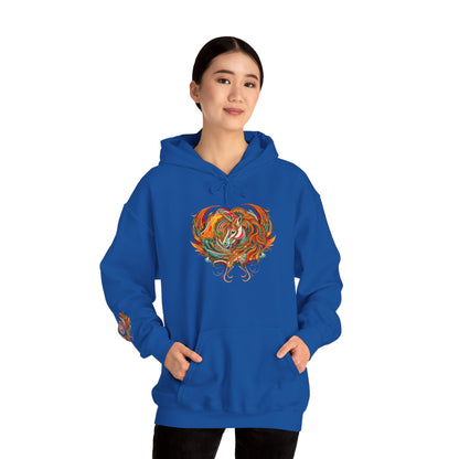 Colorful Heart Design Hooded Sweatshirt, Cozy Sweatshirt, Unisex Pullover, Gift for Him, Gift for Her, Casual Wear, Layering Essentials