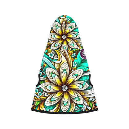 Colorful Pet Hoodie for Stylish Dogs, Dog Fashion, Pet Apparel, Floral Print, Unique Pet Gift