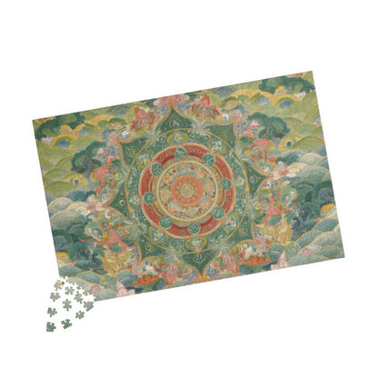 Serene Mandala Puzzle - 110, 252, 520, 1014-piece, Meditation Gift, Mindfulness Activity, Unique Home Decor, Family Game Night