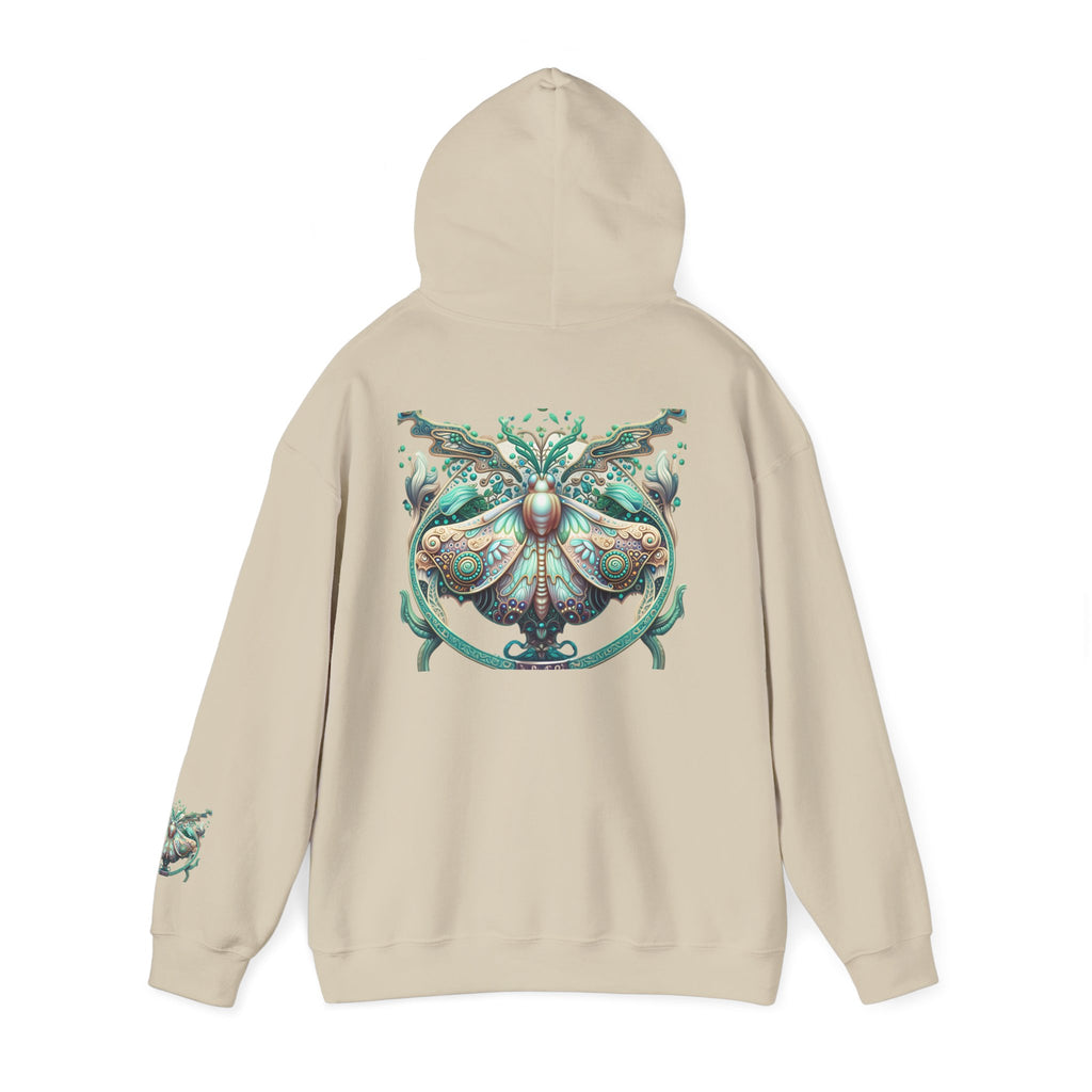 Vibes Collective Hoodie — Decorative Moth Graphic Streetwear
