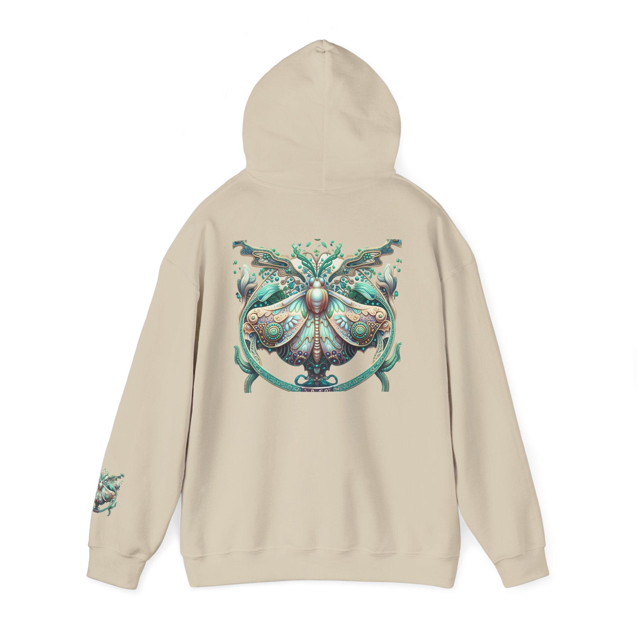 Vibes Collective Hoodie — Decorative Moth Graphic Streetwear