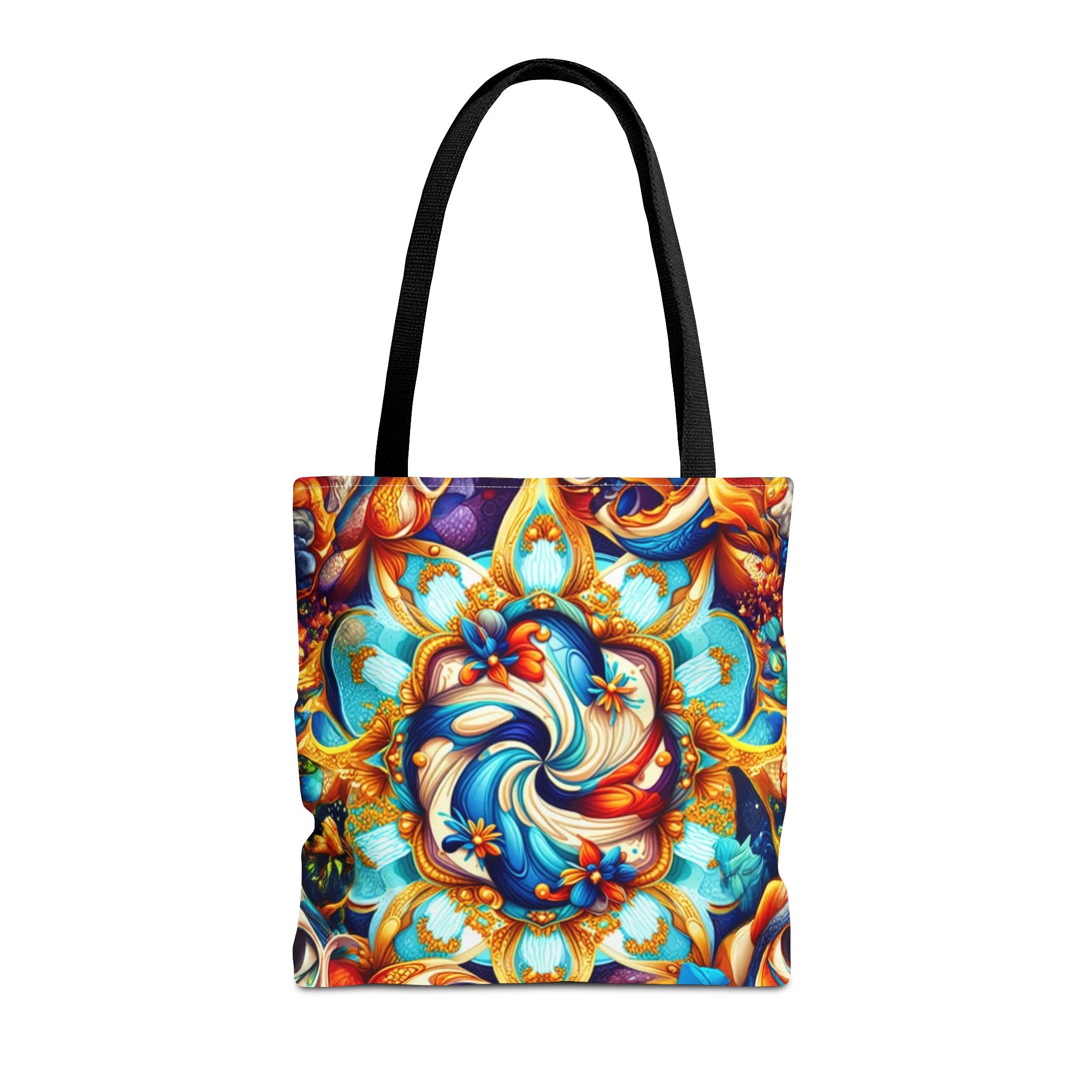 Vibrant Floral Tote Bag – Stylish Reusable Shopping Bag, Boho Beach Tote, Eco-Friendly Gift, Art-Inspired Carry-All