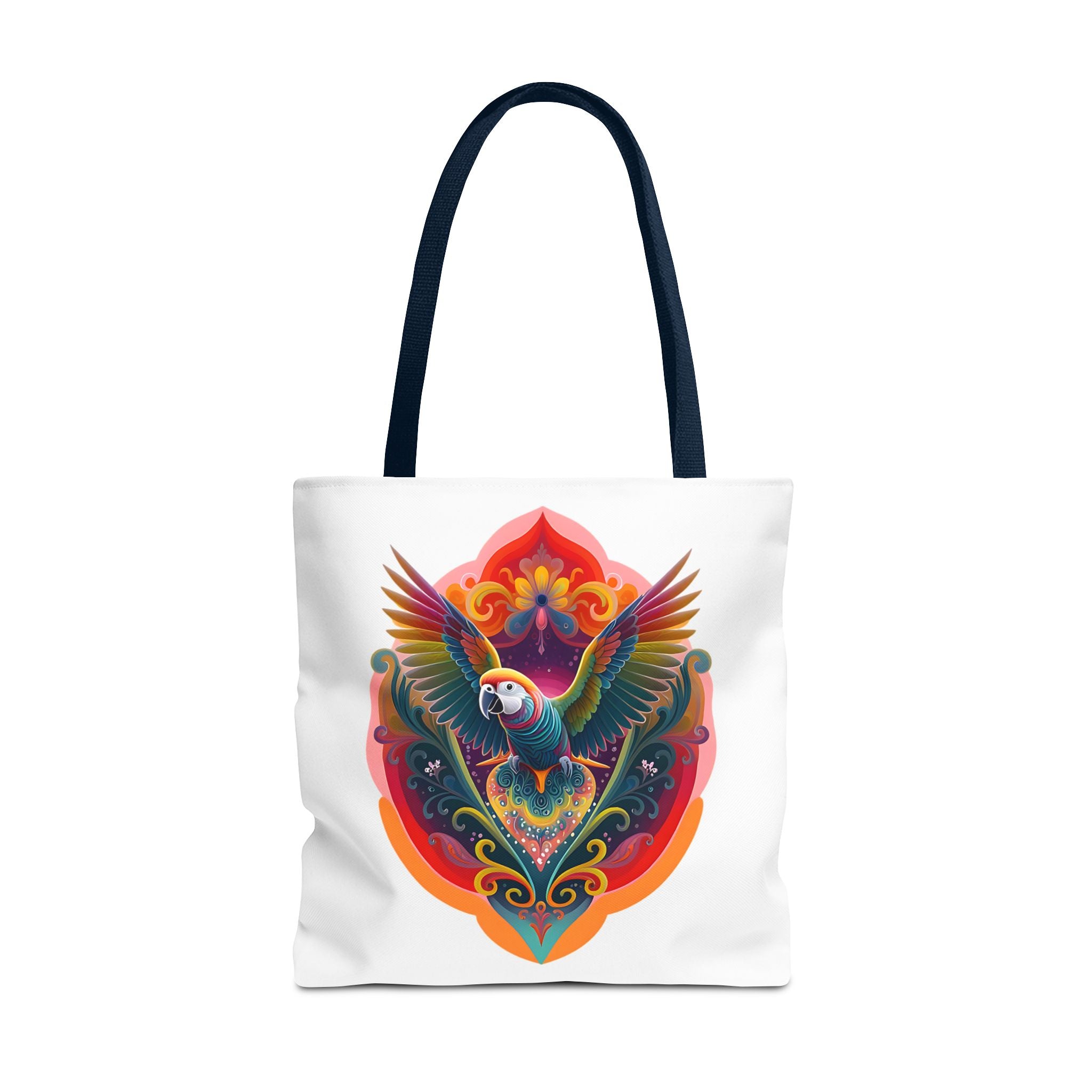 Colorful Parrot Tote Bag, Boho Chic Bag, Sustainable Shopping Tote, Beach Bag, Eco-Friendly Gift, Colorful Art Accessory, AOP Design