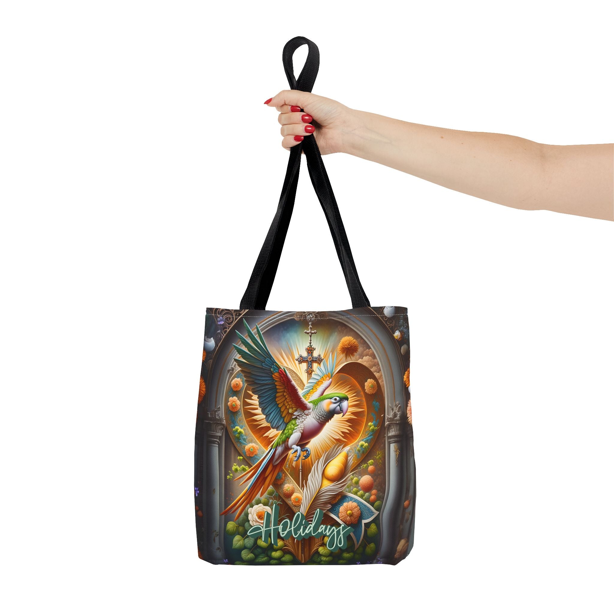 Vibrant Parrot Tote Bag, Eco-Friendly Shopping Bag, Tropical Beach Bag, Gift for Bird Lovers, Holidays Tote