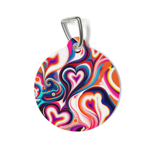 Colorful Pet Tag for Dogs and Cats | Personalized Pet ID, Vibrant Animal Accessories, Unique Gift for Pet Lovers, Cheery Pet Supplies